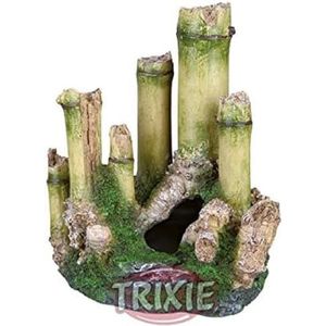 Trixie bamboe met grot voor aquaristiek 17 cm