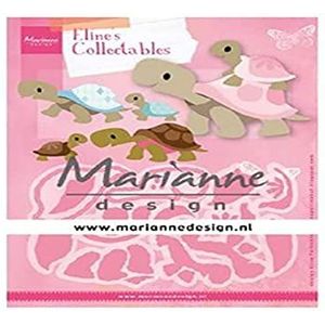 Marianne Design Collectables Eline's Turtles, Metaal, Roze, Klein