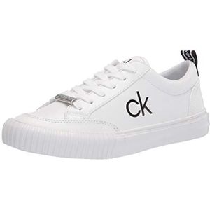Calvin Klein Women's LARISS Sneaker, White 142, 8.5
