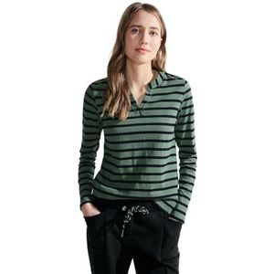 Cecil Dames Stripe Tunic, Raw Salvia Green, XS
