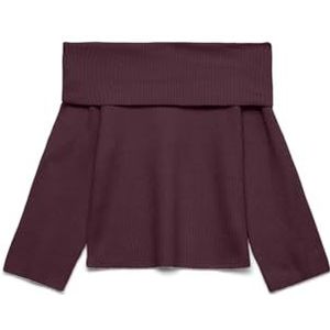 VERO MODA Vmaries LS Offshoulder BF Trui, Winetasting, L voor dames, Winetasting, L