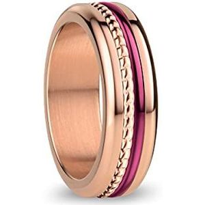 BERING Verwisselbare ringcombinatie voor dames in roségoud en paars met uniek twist- & Change-systeem, Tigris