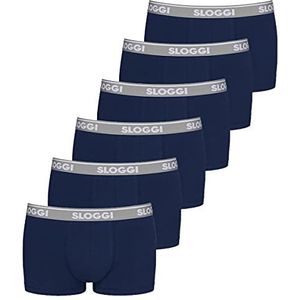 Sloggi Sloggi Men GO ABC Hipster 6P Boxershorts voor heren, zwart, blauw, S