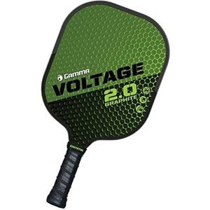 GAMMA Sport 2.0 Voltage Pickleball Paddle: Mens en Womens getextureerde grafiet gezicht augurk-bal racket - binnen en buiten racket: groen~ 8oz