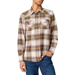 Wrangler Heren western shirt, peperkoek, M, Peperkoek, M