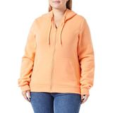 Libbi Stijlvolle capuchontrui voor dames met ritssluiting polyester sappig groen maat L, apricot, L