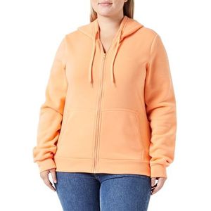 Libbi Stijlvolle capuchontrui voor dames met ritssluiting polyester sappig groen maat L, apricot, L