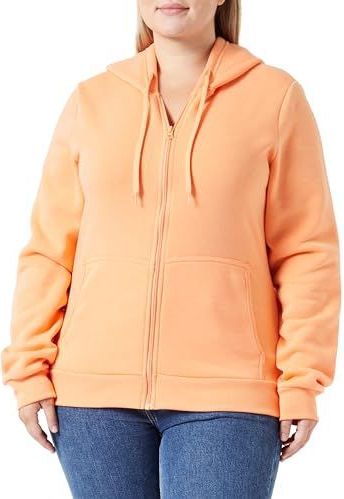 Libbi Stijlvolle capuchontrui voor dames met ritssluiting polyester sappig groen maat L, apricot, L
