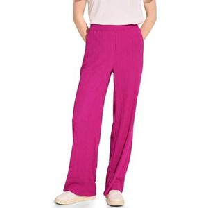 STREET ONE Crinkle Wide Leg Broek, Magnolia roze, 46W x 30L