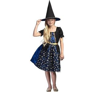 Boland - Kinderkostuum Magische Heks, Carnavalskostuums Kinderen, Halloween Vermomming, Horror Kostuum voor Carnaval