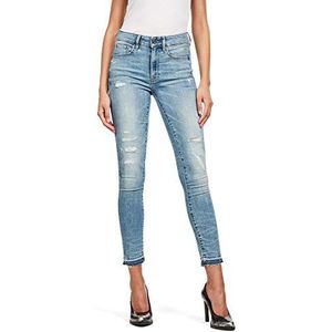 G-STAR RAW Dames 3301 High Waist Ripped Enkelskinny jeans, blauw (Vintage Ripped Sky 8968-b173), 25W x 30L