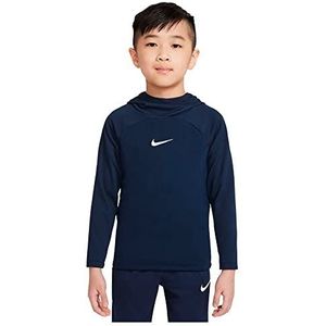 Nike LK NK DF Acdpr Hoodie Po K unisex kinderjas, Obsidiaan/Obsidiaan/Wit, 122