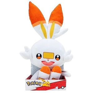 Pokemon PKW3107 pluche dier Hopplo, 30 cm, officieel Pokemon pluche dier