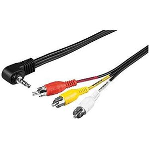 Goobay 50209 adapterkabel, composiet audio video naar 3,5 mm