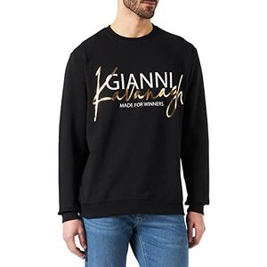 Gianni Kavanagh Black Blurred Lines Sweat Sweatshirt voor heren, Zwart, XL
