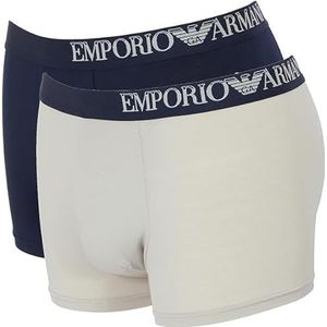 Emporio Armani Heren Eco Soft Touch Bamboe Viscose 2-Pack Trunk, Zwart/Wit, L, Zwart/Wit, L