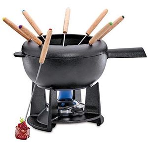 Spring Saas Fee fondue-set, gietijzer, zwart, 20 cm