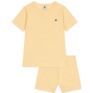 Petit Bateau Jongens Pyjacourt, geel/wit, 2 Jaar