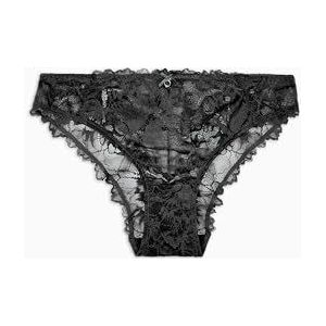 EMPORIO ARMANI Slips voor dames, Zwart Bloemetje, L