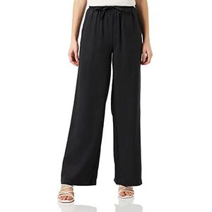 Object Vrouwelijke broek met wijde pijpen, comfortabel, zwart, 40
