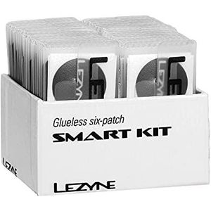 Lezyne Reparatieset Smart Kit Display 6 slangpatch, 1 router, 1 bandenreparatieset, transparant, 34 stuks