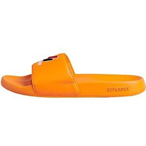 Superdry Dames Code Essential Pool Slide Sandal, Denver Orange, Small EU