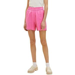 TOM TAILOR Basic shorts voor dames van linnen, 31647 - Nouveau Pink, 42