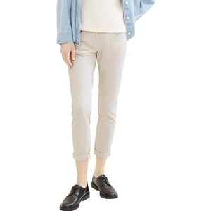 TOM TAILOR Damesbroek, taps toelopende pasvorm, 34852 - Sandy Beige Streep, 46W x 28L