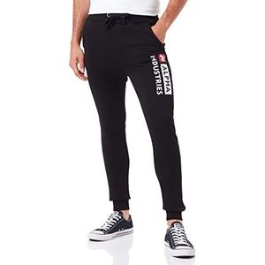 ALPHA INDUSTRIES Alpha Block Logo Jogger Pantserbroek voor heren, zwart, M