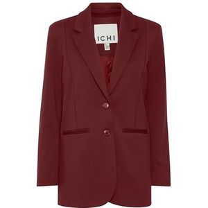 ICHI IHKATE SUS oversized BL damesblazer, lange blazer met knopen, stretch en reverskraag, Port Royale (191627), M