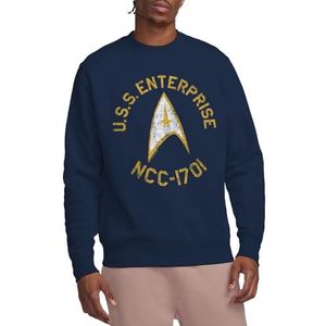 Star Trek Collegiate Crew Sweatshirt, Navy, Small, marineblauw, S
