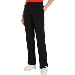 Calvin Klein Jeans Bonte Rib Woven Tab Pant Knit voor dames, zwart., XL