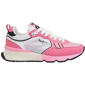 Pepe Jeans Dames Brit Pro Neon W Sneaker, Neon Roze, 42 EU