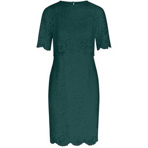 APART Fashion Kanten damesjurk met kanten jasje, cocktailjurk, emerald, 34