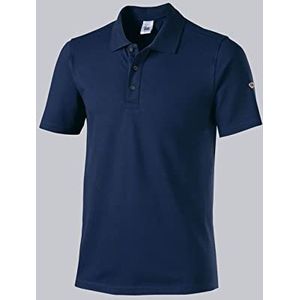 BP 1712-230-110-L Uniseks poloshirt, 1/2 mouwen, polokraag met knoopsluiting, 70 cm, 195,00 g/m² katoen met stretch, nachtblauw, L