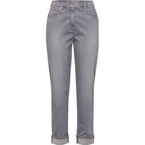 Raphaela by Brax Caren Turn Up Lichtgekleurde Denim Jeans voor dames, Lichtgrijs, licht Gebruikt&buffi, 70