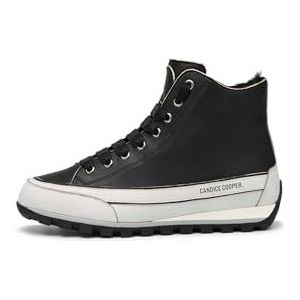Candice Cooper Janis Strip Plus Chic Fur Damessneakers, zwart, maat 41, Zwart, 41 EU