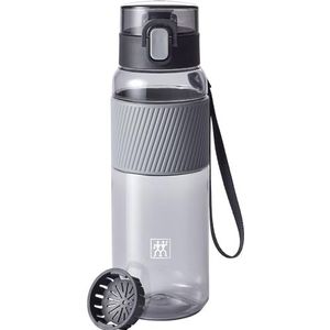 ZWILLING Drinkfles BPA-vrije, veelzijdige waterfles, Tritan, grijs, 680 ml