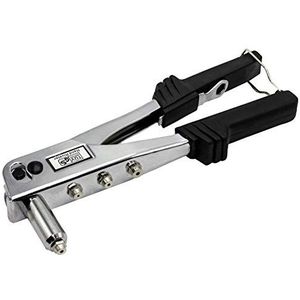 Fortum Combi hand-klinknageltang voor blindklinknagels en schroefdraadklinknagels, 360° draaibare kop, klinkmoertang voor M3-M6 klinkmoeren en 2,4-4,8 mm popklinknagels, klinknageltang incl