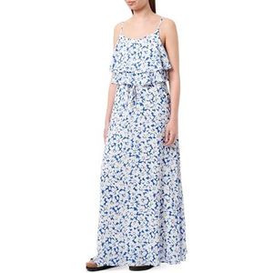 ZITHA Maxi-jurk voor dames, met bloemenprint, blauw-wit, M