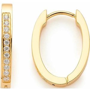 Leonardo Jewels Ronia Beauty's 023246 Damesoorbellen set van roestvrij staal IP goud, kleine creolen met klapsluiting en zirkoniasteentjes, sieradencadeau voor vrouwen, 0.2, Roestvrij staal, Geen