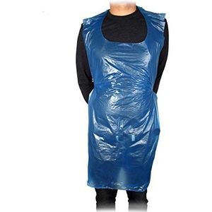 Triplast Plastic Wegwerpschorten voor Volwassenen | Pack van 100 | PVC blauwe schorten plat verpakt