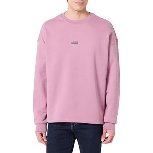 HUGO - Blue Sweatshirt - Dark Pink - Met Rugprint