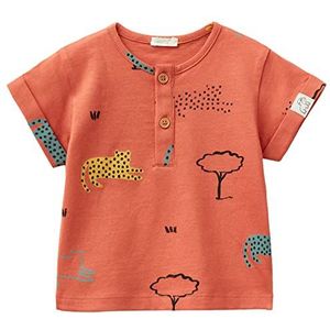United Colors of Benetton T-shirt 3ZCTAQ00F, baksteenrood 78J, 62 kinderen, baksteenrood 78J, 62 cm