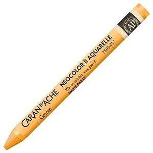 Caran d'Ache Neocolor II 031 lichtoranje/oranje geel (7500.031) / pastel 10 stuks (1 stuk)/ van wateroplosbare wax/voor papier karton glas hout leer stof steen