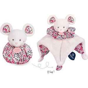 Doudou et Compagnie - Knuffel Muis - Knuffelbal - Wit - 25 cm - Knuffelbal - DC3932