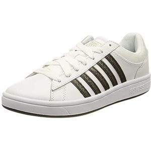 K-Swiss Court Winston dames Sneakers, Wit Zwart Panther, 43 EU