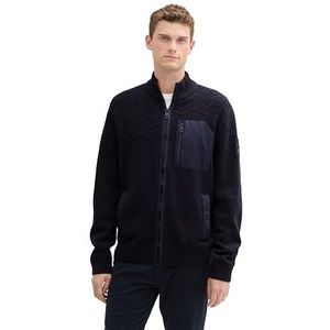 TOM TAILOR Gebreide herenjas, 10668 - Sky Captain Blue, XXL