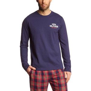 Tommy Hilfiger Heren slaapshirt Christopher L/s T-shirt/2S87901544, blauw (409 peacoat)., 50 NL