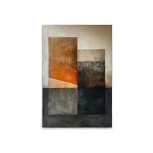 A.S. Création Canvas doek blok kunstvlakken - wandafbeelding in beige, oranje - 40 x 60 cm - DD133337